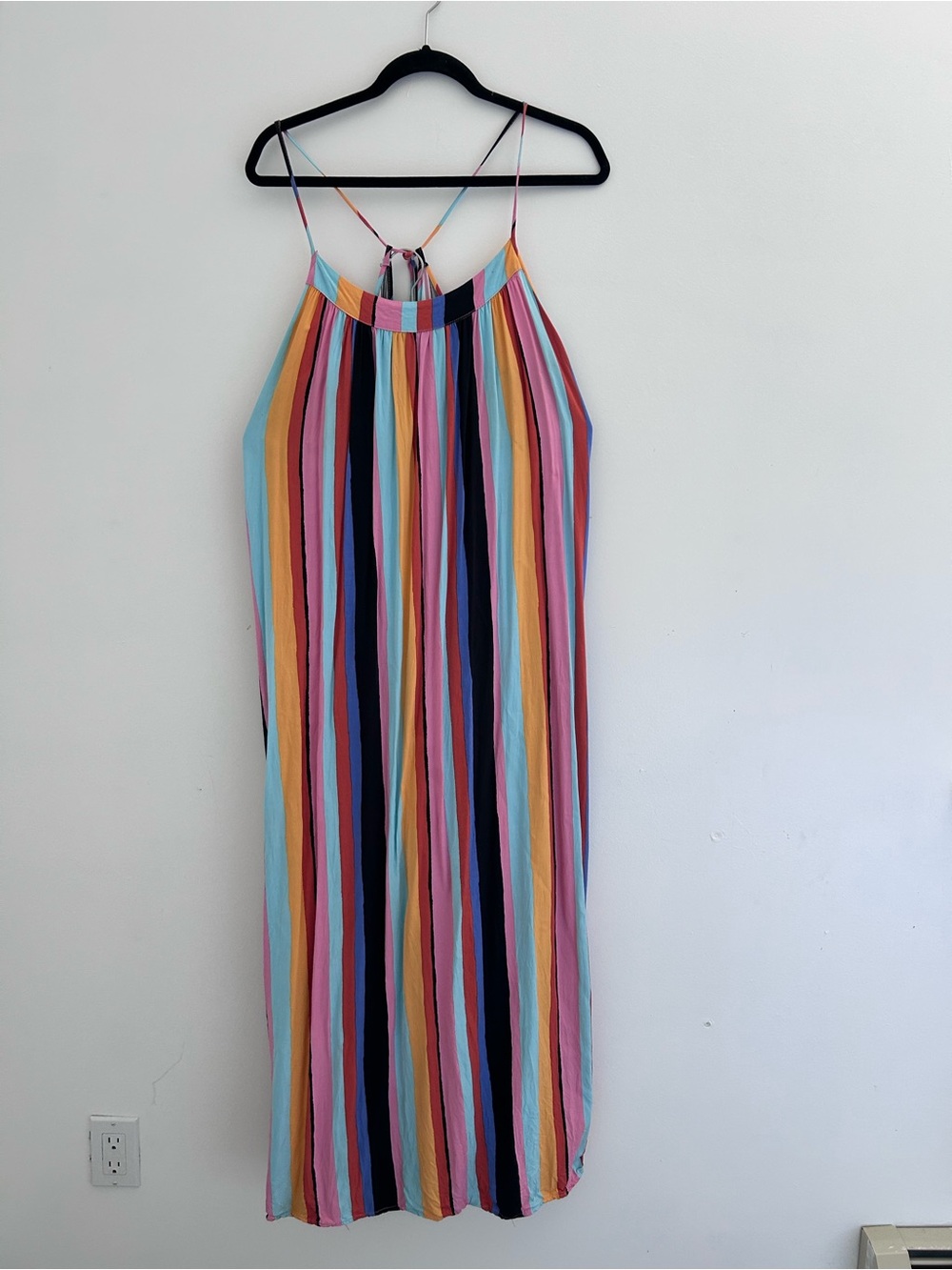 Joe Fresh Multicolor Vertical Stripe Maxi Dress